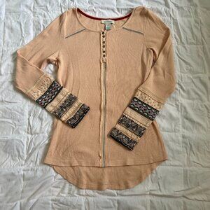 Sundance Cotton Henley with Embellishments